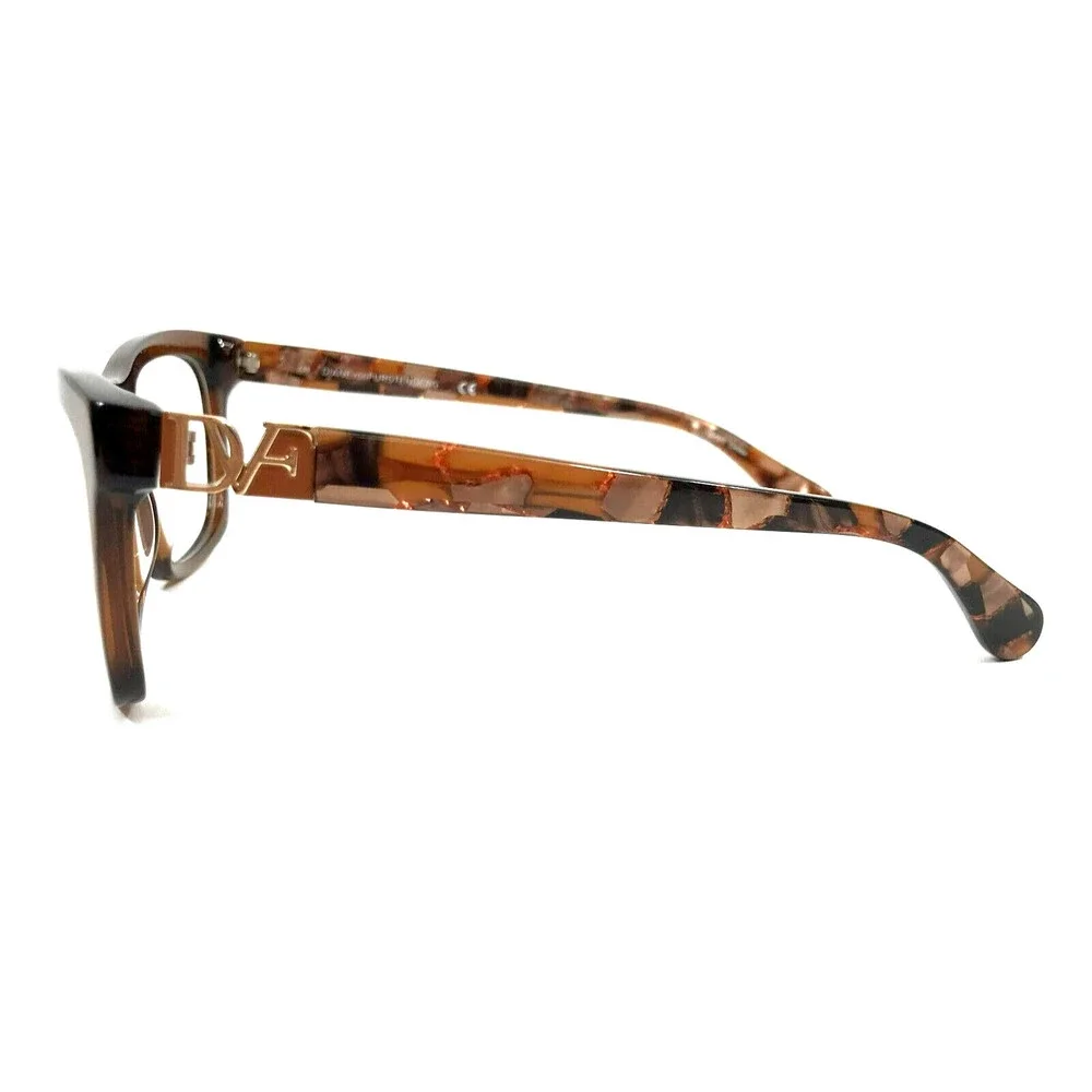 Diane Von Furstenberg Eyeglasses Frames DVF5083 210 Transparent Brown 52-19-135